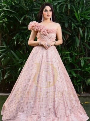 Golden & Light Pink Gown