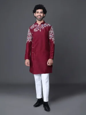 Cotton Silk Thread Embroider kurta