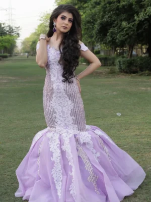 Mermaid lilac gown