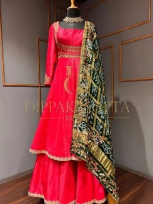 2 layer Anarkali with Patola Dupatta