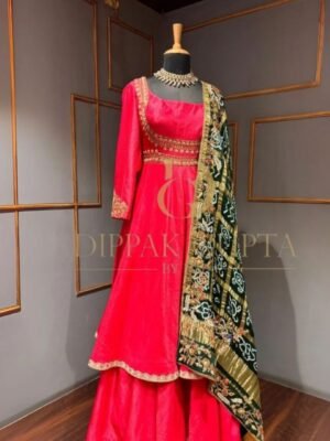 2 layer Anarkali with Patola Dupatta
