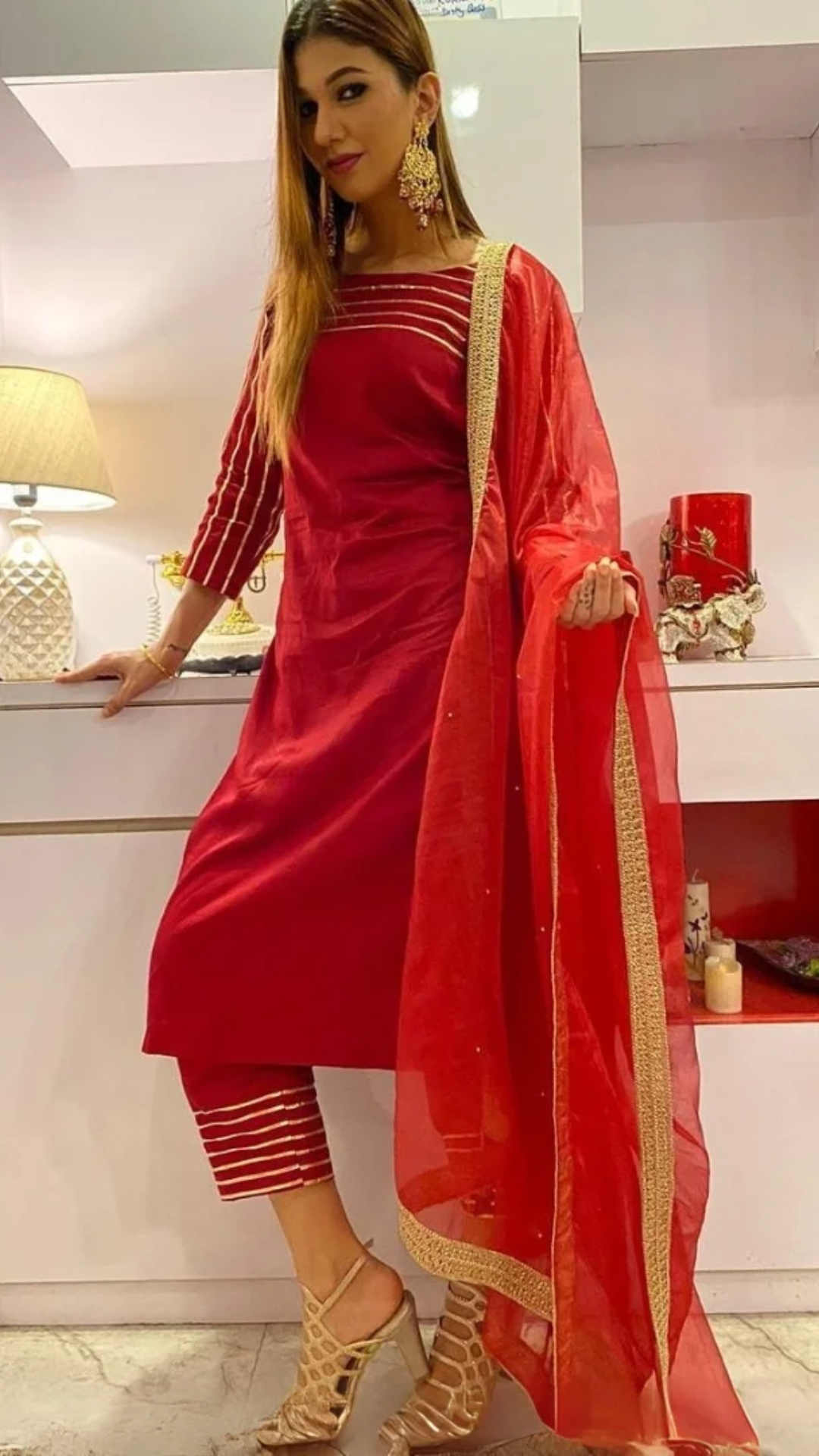 Designer Red Suit (Jasleen matharu)