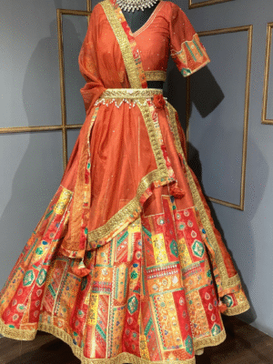 Rust lehenga