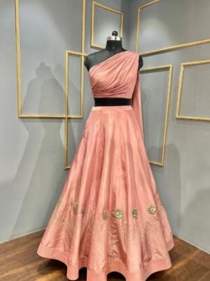 Drape crop top and skirt